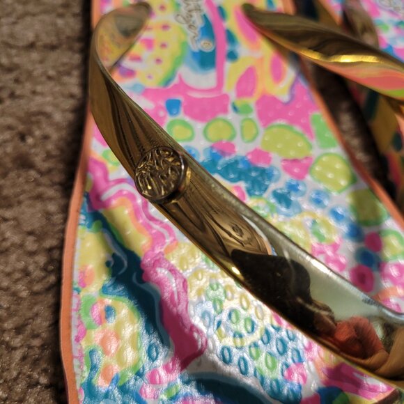 Lilly Pulitzer flip flops, size 6 - Picture 12 of 13